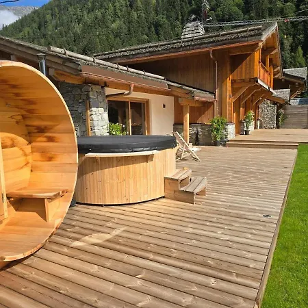 샬레 Amazing With Hot Tub Sauna And Panoramic View 샤모니
